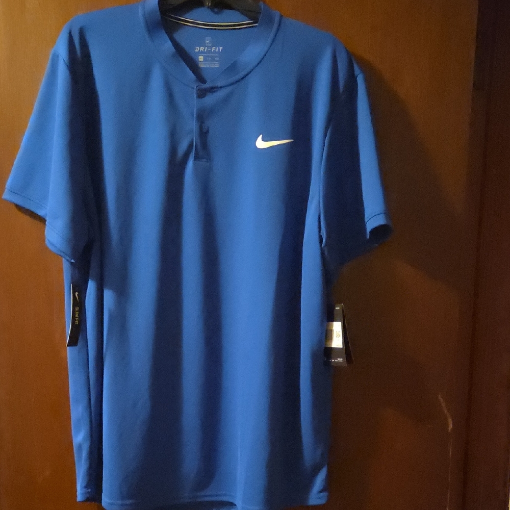 Nike Men's XXL Dri-Fit Royal Blue Polo Shirt